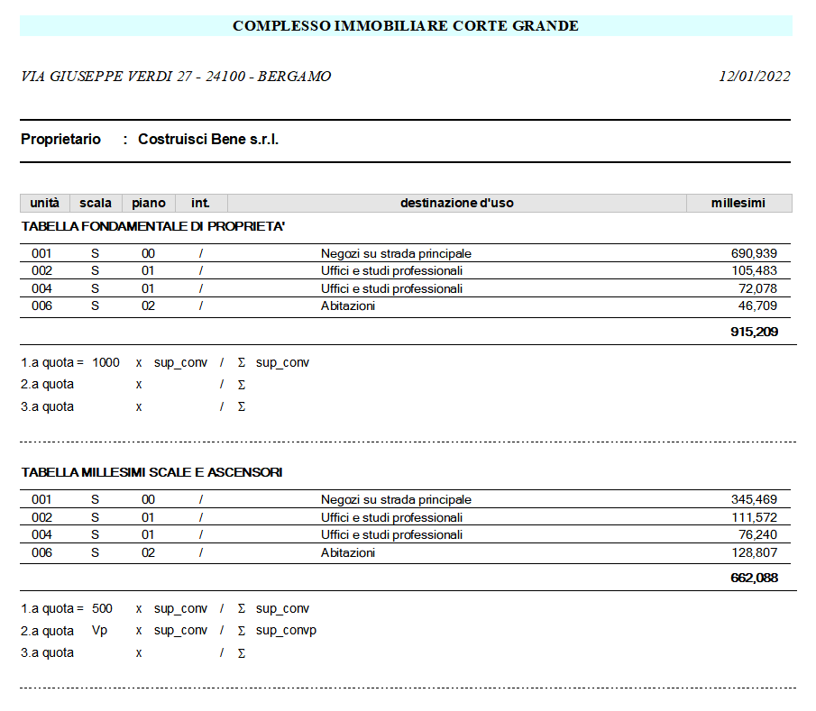 Software Per Il Calcolo Delle Tabelle Millesimali - Millesimi ...